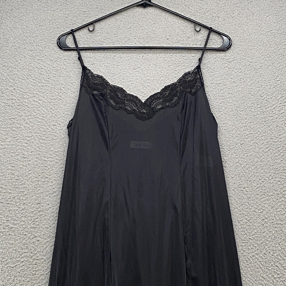 Vanity Fair Maxi Slip Dress Womens Medium Y2K Vintage USA Made Whimsigoth Lace - Picture 2 of 13